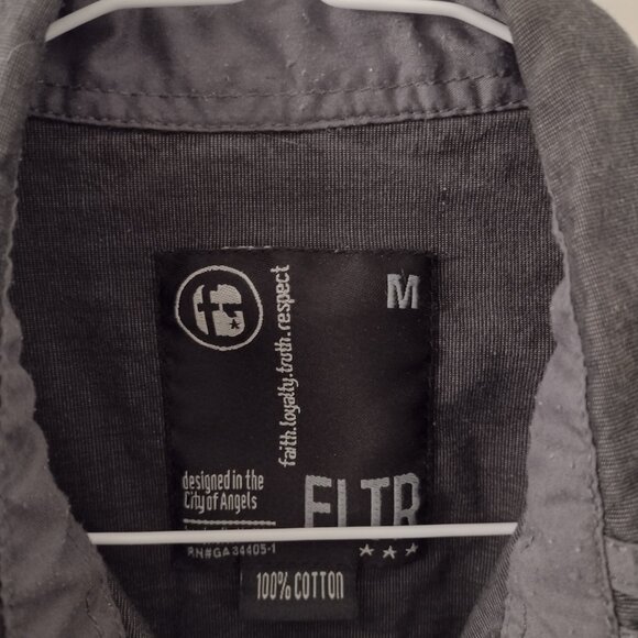 Filtr men's button-up shirt (charcoal, medium) - Picture 3 of 7